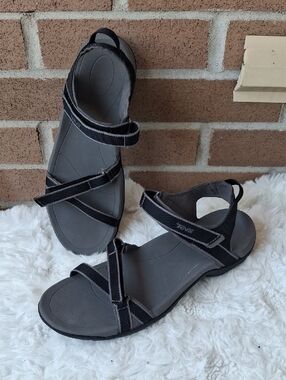 Teva Women's Verra Sport Sandals Black Gray Size 10